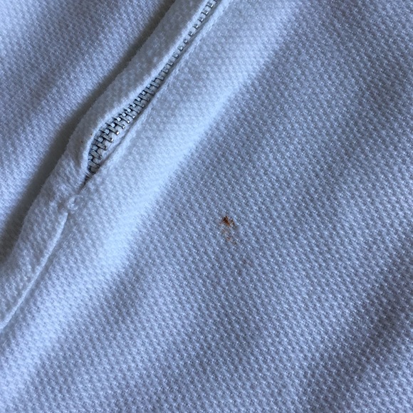 VINTAGE White Dress with Blue Embroidery - Picture 5 of 7